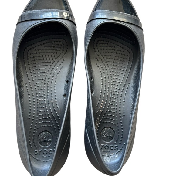 CROCS Shoes - CROCS Black Flats Comfortable Slip-On Loafers